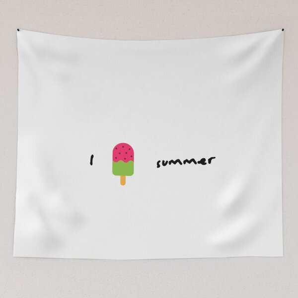 Item preview, "I love summer" sign with a watermelon icecream instead of word "love".  designed and sold by Miledi.