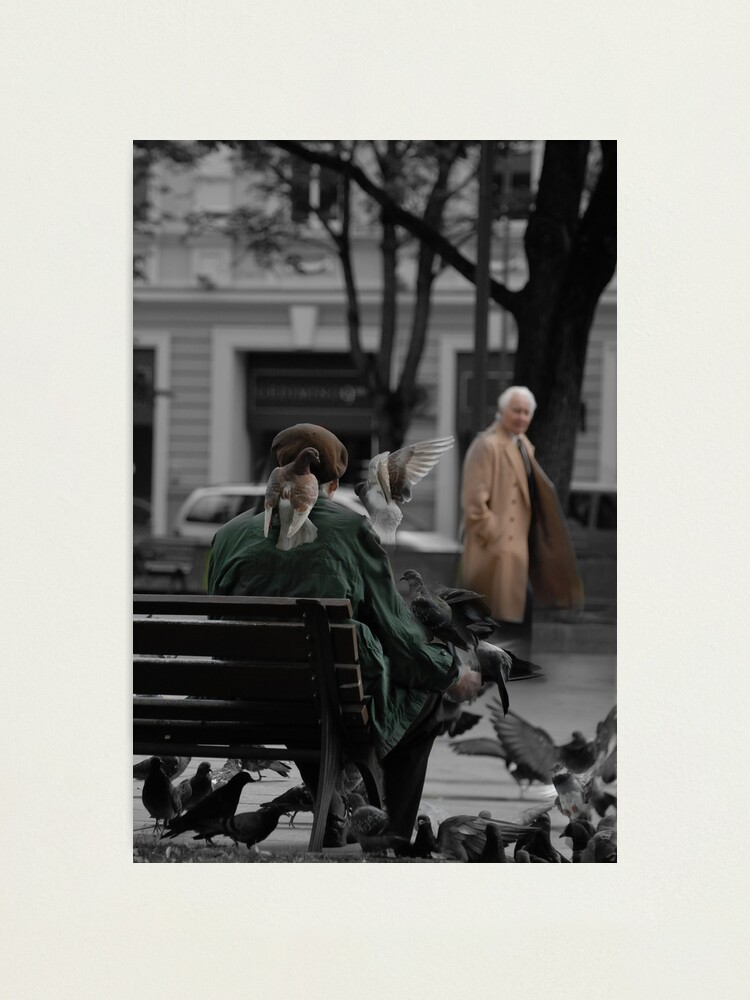 Alternate view of 2010 09 04 Vilnius 3, Pigeon man Photographic Print