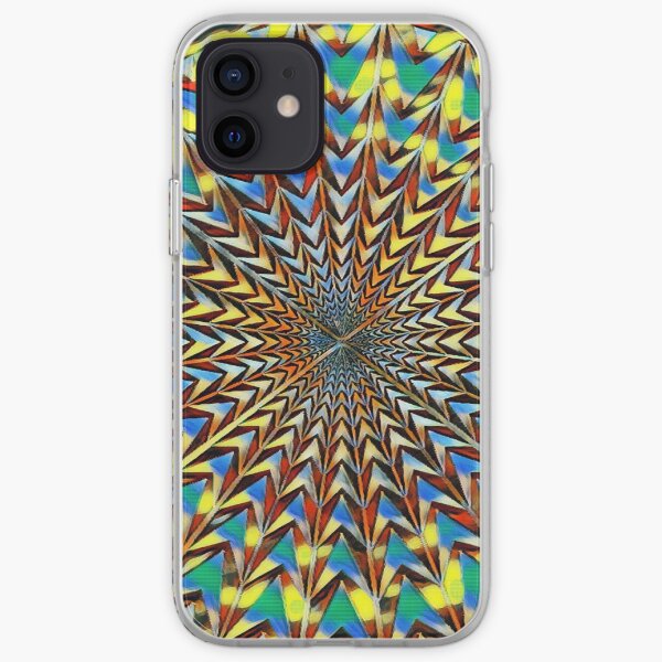 #Fractal #Art #FractalArt #pattern, decoration, shape, kaleidoscope, design, illustration, peaky, psychedelic, futuristic  iPhone Soft Case