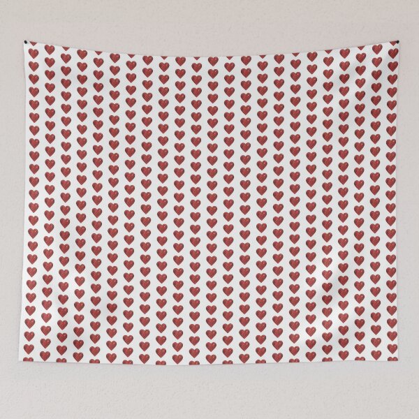Item preview, Shiny Red Candy Polka Dot Hearts, Repeating Pattern designed and sold by Nicolette Olivier.