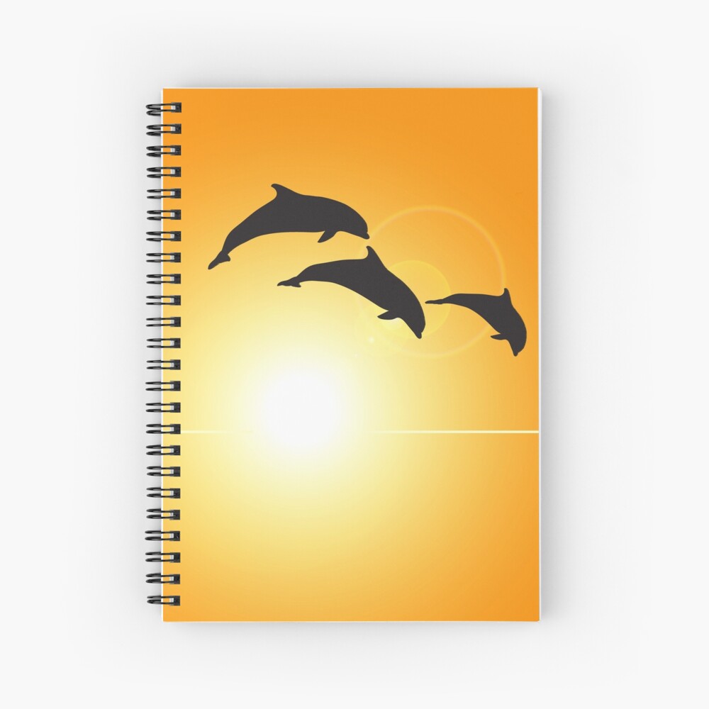 Dolphin Silhouette Spiral Notebook