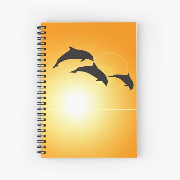 Dolphin Silhouette Spiral Notebook