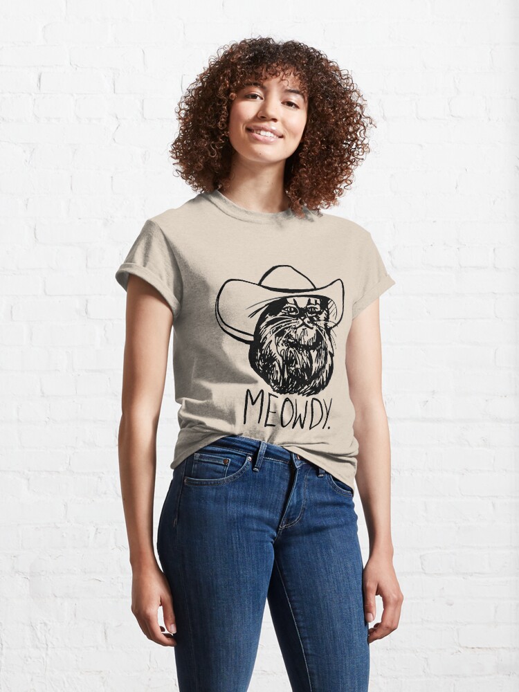 Alternate view of Meowdy Texas Cat Meme Classic T-Shirt