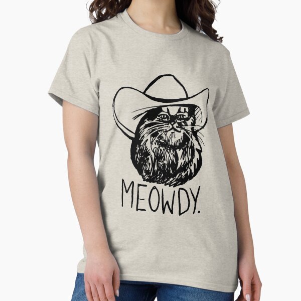 Item preview, Meowdy Texas Cat Meme designed and sold by sketchNkustom.