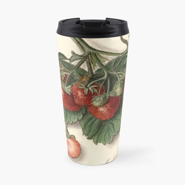 Vintage Strawberries Travel Mug