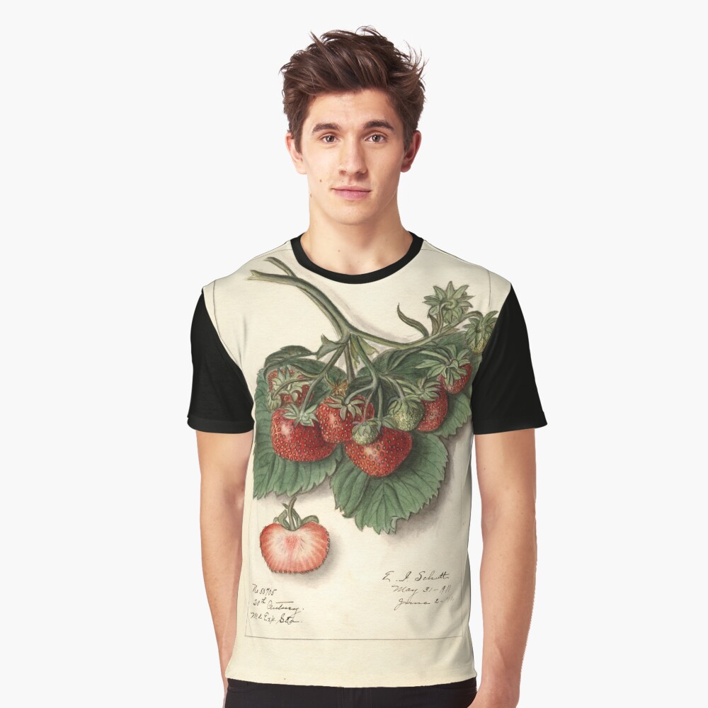 Vintage Strawberries Graphic T-Shirt