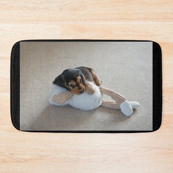 Item preview, English Cocker Spaniel Puppy with Soft Toy designed and sold by Sue Robinson.