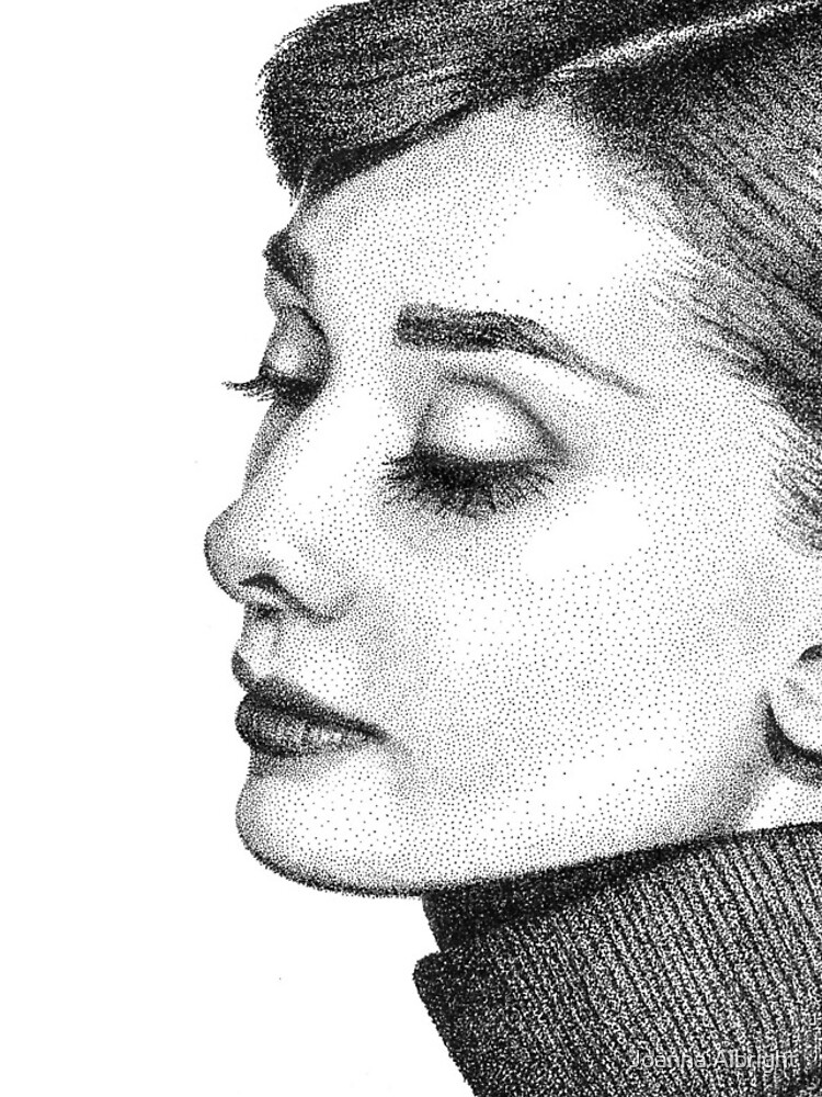 Audrey Hepburn Stippling Portrait Zipper Pouch for Sale by Joanna Albright