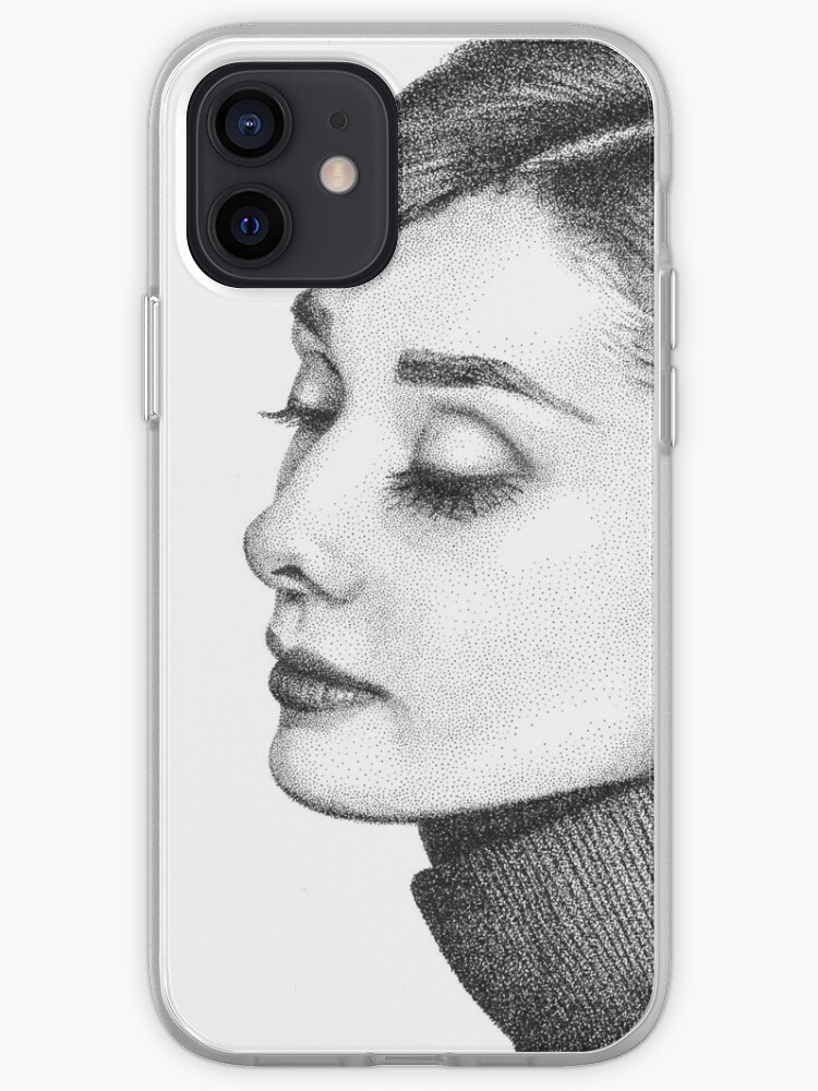 Audrey Hepburn Stippling Portrait Zipper Pouch for Sale by Joanna Albright