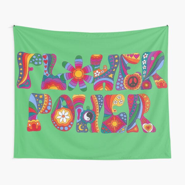 Psychedelic Flower Power Tapestry