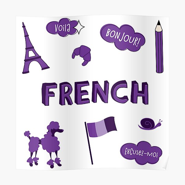 purple-french-language-school-subject-sticker-pack-poster-for-sale-by