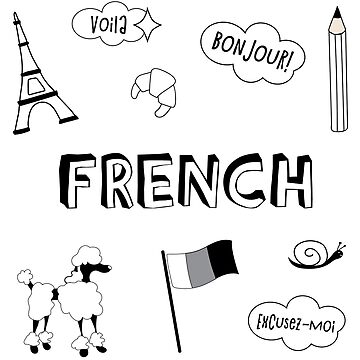 Artwork thumbnail, White French Language School Subject Sticker Pack by The-Goods