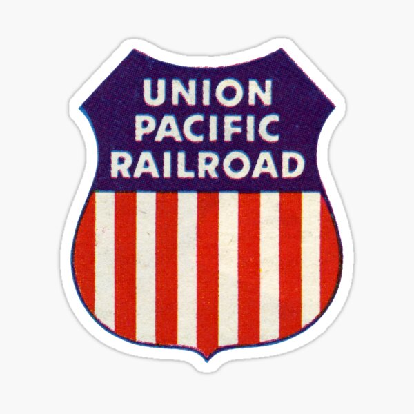 Spanning The Land. Union Pacific Railroad  Sticker