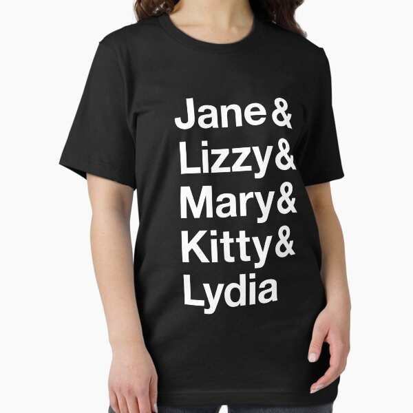 Artikel-Vorschau von Jane & Lizzy & Mary & Kitty & Lydia Liste - weiße Schrift, designt und verkauft von VenusOak.