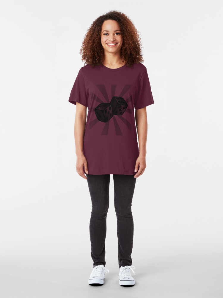 Alternate view of Role the Dice. Slim Fit T-Shirt