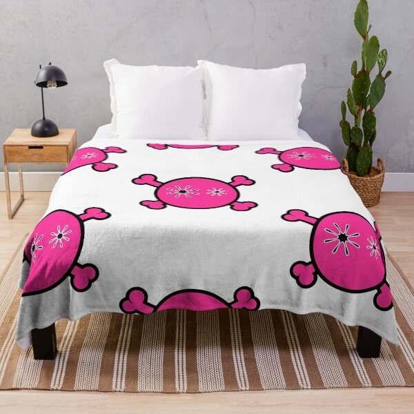Item preview, Funny pink skull and bones designed and sold by queensoft.
