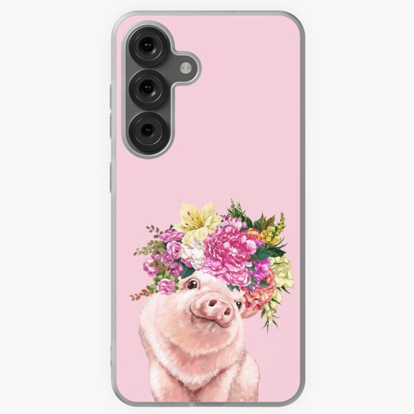 Item preview, Flower Crown Baby Pig in Pink designed and sold by bignosework.
