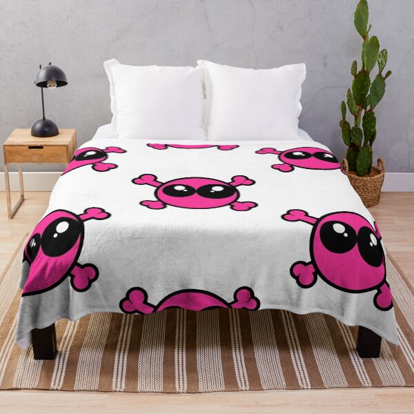 Item preview, Funny pink skull and bones designed and sold by queensoft.