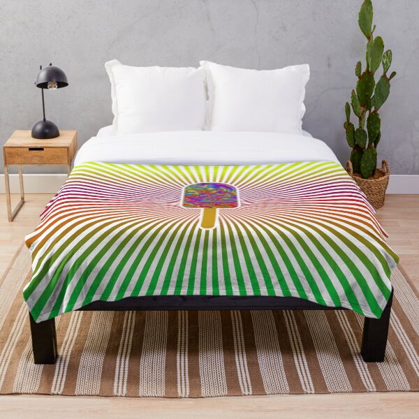 psychedelic popsicle ice helado glace funny t-shirt design Throw Blanket