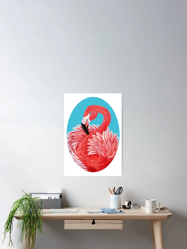 Thumbnail 2 of 3, Poster, Pink Flamingo pattern designed and sold by Ruta.