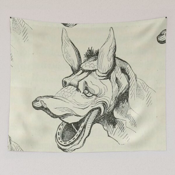 Item preview, Weird and bizarre Donkey illustration designed and sold by Vintage Designs +.