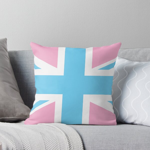 Item preview, TRANSGENDER UK FLAG (UNION JACK) - PALE BLUE, WHITE AND PINK TRANSGENDER FLAG, INVERTED COLOURS designed and sold by Clifford Hayes.