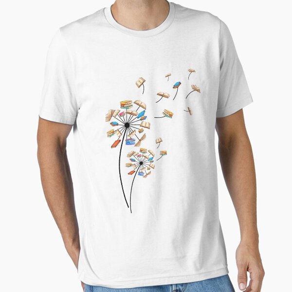 Item preview, Dandelion Flower Books Fly Reading Gift T-Shirt designed and sold by TeeSumody.