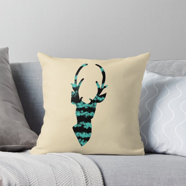 Item preview, Turquoise Paint Splatter Deer Silhouette  designed and sold by TheyComeAlong.