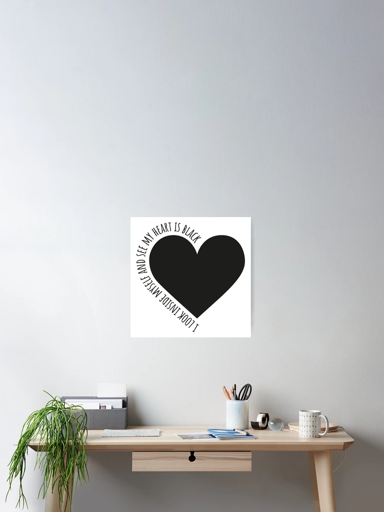 Thumbnail 2 of 3, Poster, HEART IS BLACK designed and sold by RodeoJukebox.