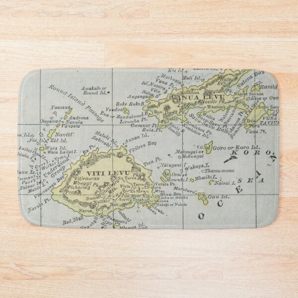 Item preview, Vintage Fiji Islands Map (1901) designed and sold by BravuraMedia.