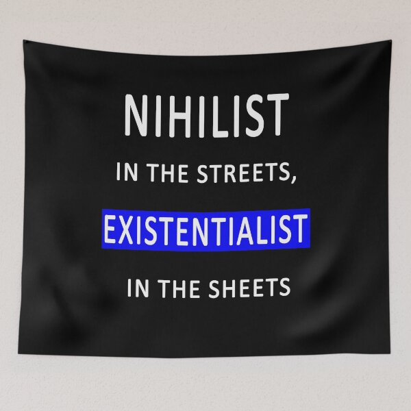 Item preview, Nihilist in the streets EXISTENTIALIST in the sheets - Philosophy Nerds Gift Idea designed and sold by ASClothDesign.