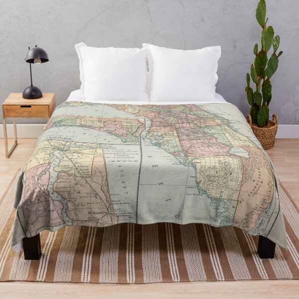 Item preview, Vintage Map of Florida (1891) designed and sold by BravuraMedia.