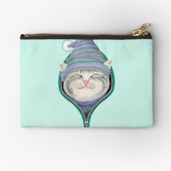 Cat in the zip Zipper Pouch
