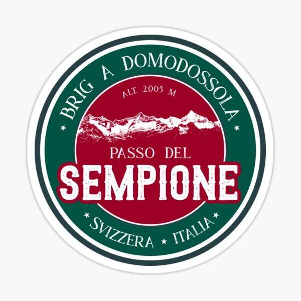 Artikel-Vorschau von Passo Del Sempione Italien - Schweiz T-Shirt + Aufkleber, designt und verkauft von ROADTROOPER.