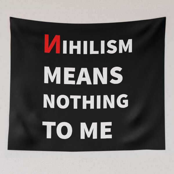 Artikelvorschau, Nihilismus bedeutet nichts für mich - lustige Anti-Nihilismus-Philosophie Nerd-Geschenkideen entworfen und verkauft von ASClothDesign.