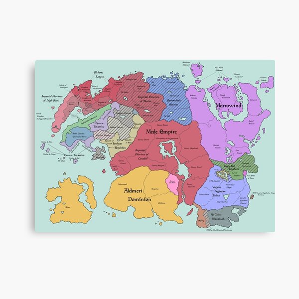 Map of tamriel Canvas Print