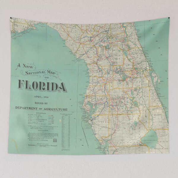 Item preview, Vintage Florida Map (1916) designed and sold by BravuraMedia.