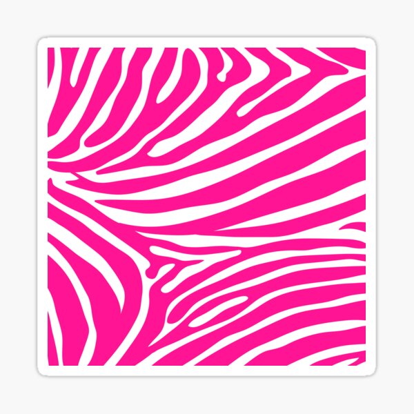"Shocking Pink and White Zebra Print" Sticker for Sale by CraftyCatz