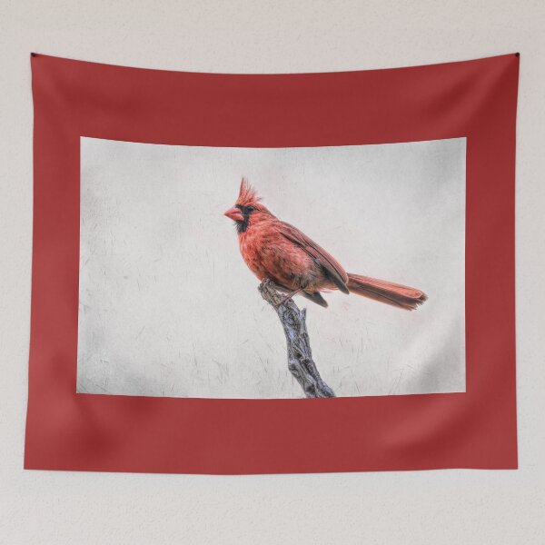 Item preview, Male Northern Cardinal on a Snag designed and sold by Debra Martz.