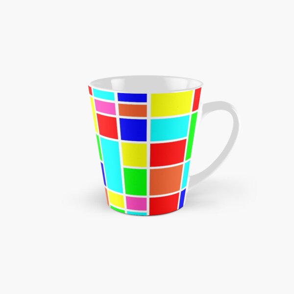 Colorful retro mondrian squares pattern Tall Mug