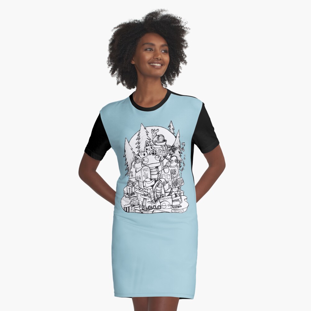 Item preview, Graphic T-Shirt Dress designed and sold by GriselMiranda.