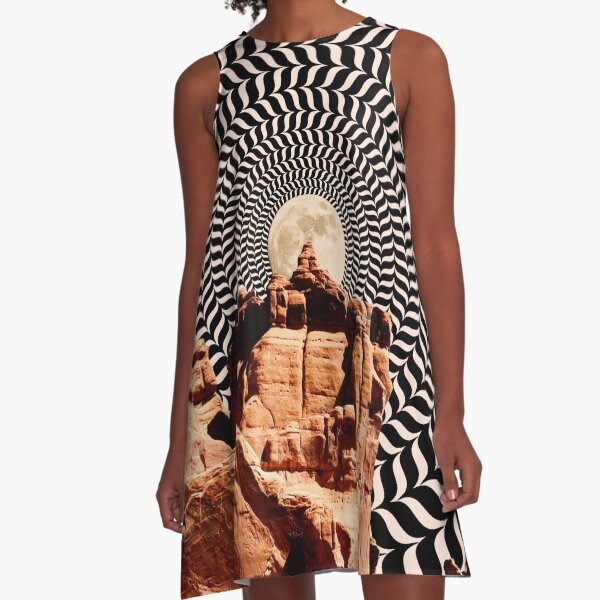 Illusionary Road Trip A-Line Dress