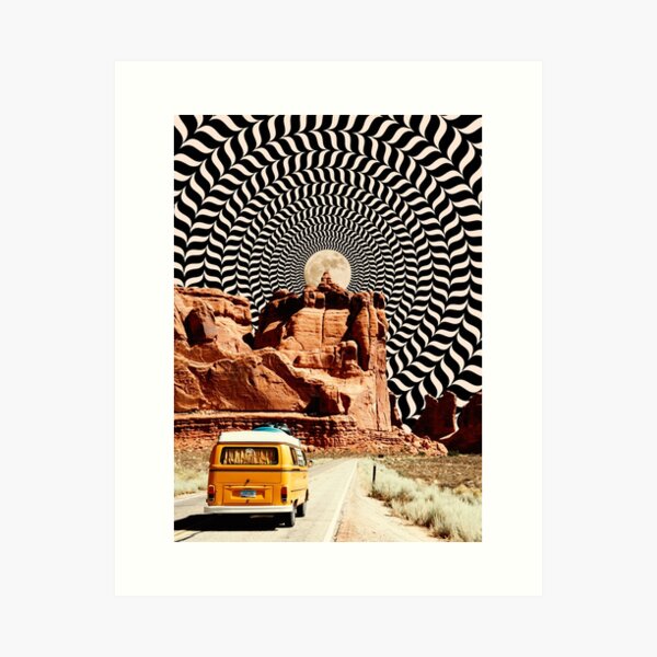 Illusionary Road Trip Art Print