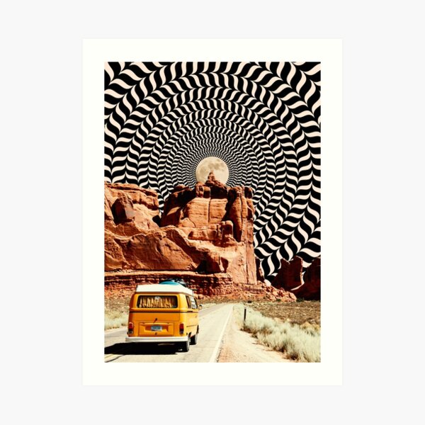 Illusionary Road Trip Art Print