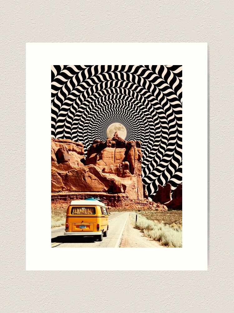 Alternate view of Illusionary Road Trip Art Print