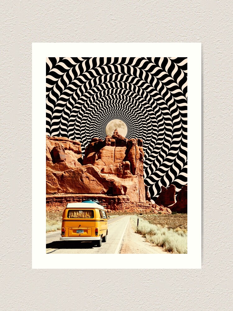 Alternate view of Illusionary Road Trip Art Print