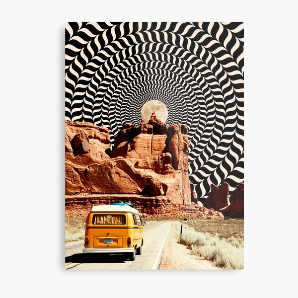 Illusionary Road Trip Metal Print