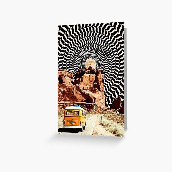 Illusionary Road Trip Greeting Card