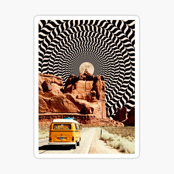 Illusionary Road Trip Sticker