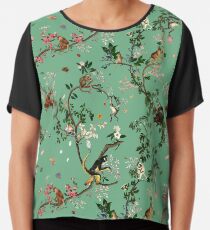 Monkey World Green Chiffon Top